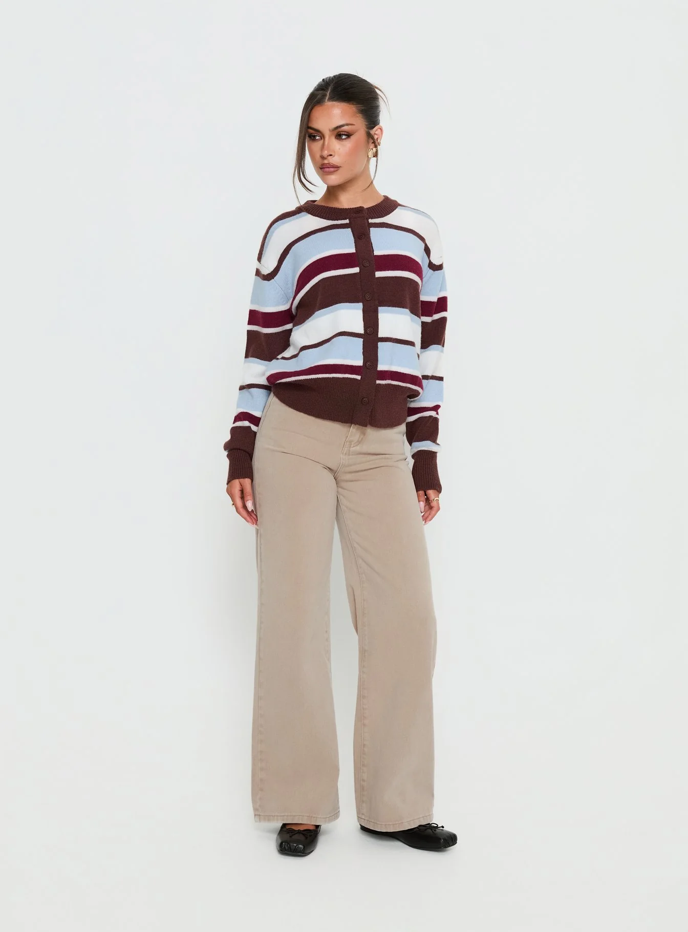 Nicolo High Rise Straight Leg Jeans Concrete