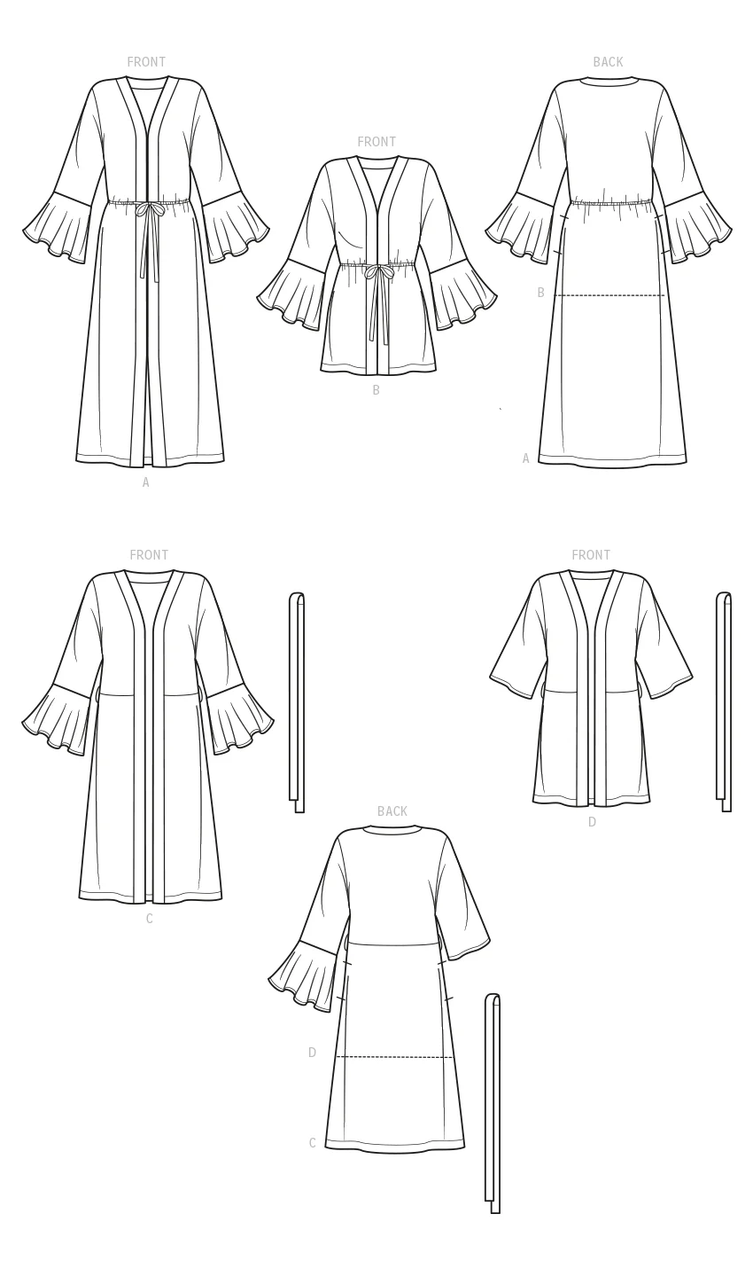 Simplicity Pattern SS9602 Misses' Caftans and Wraps