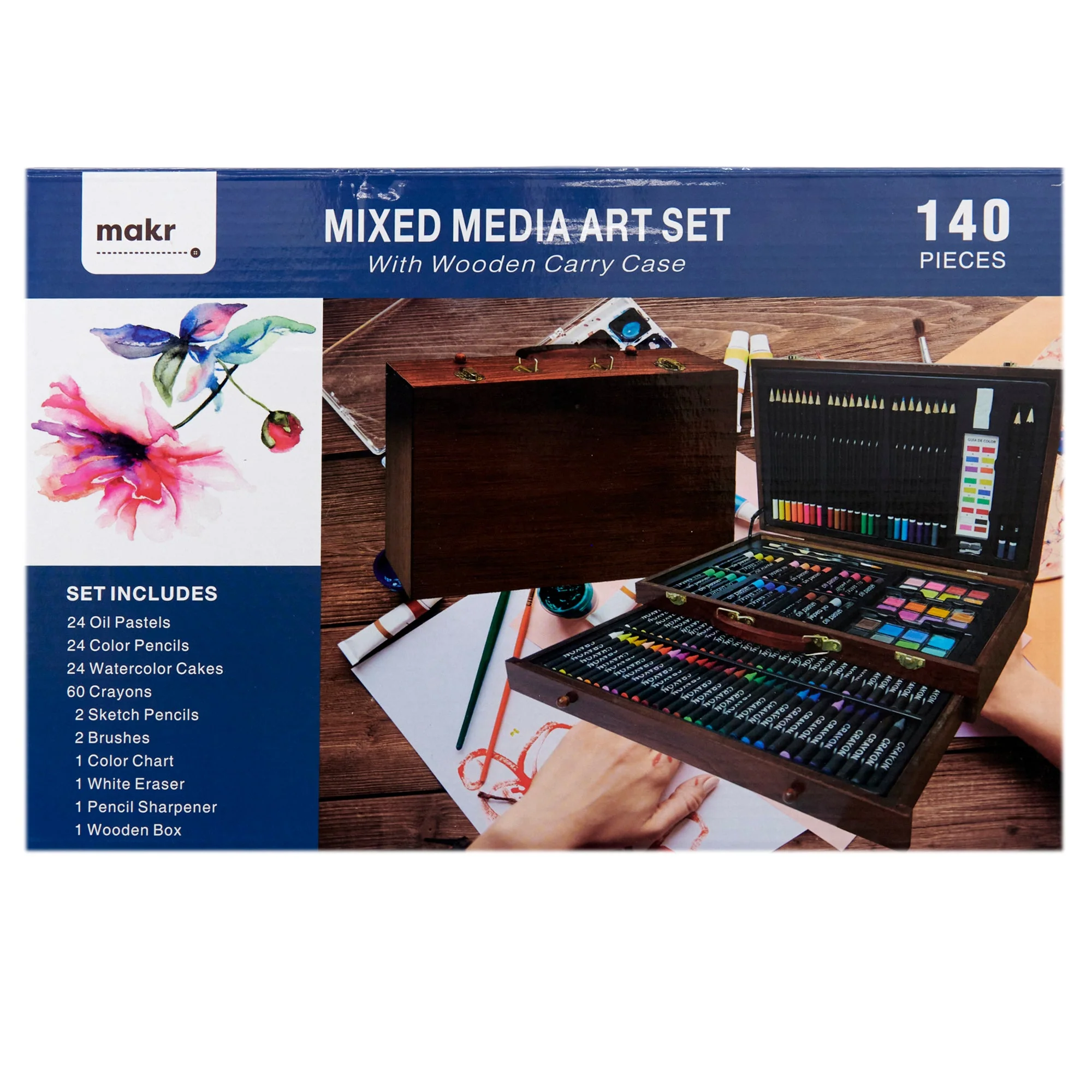 Makr Mixed Media Art Set With Cary Case, 140pce