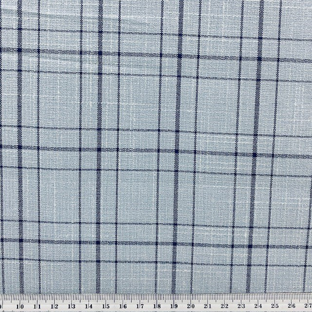 Check Suiting Fabric, Blue Check- 150cm