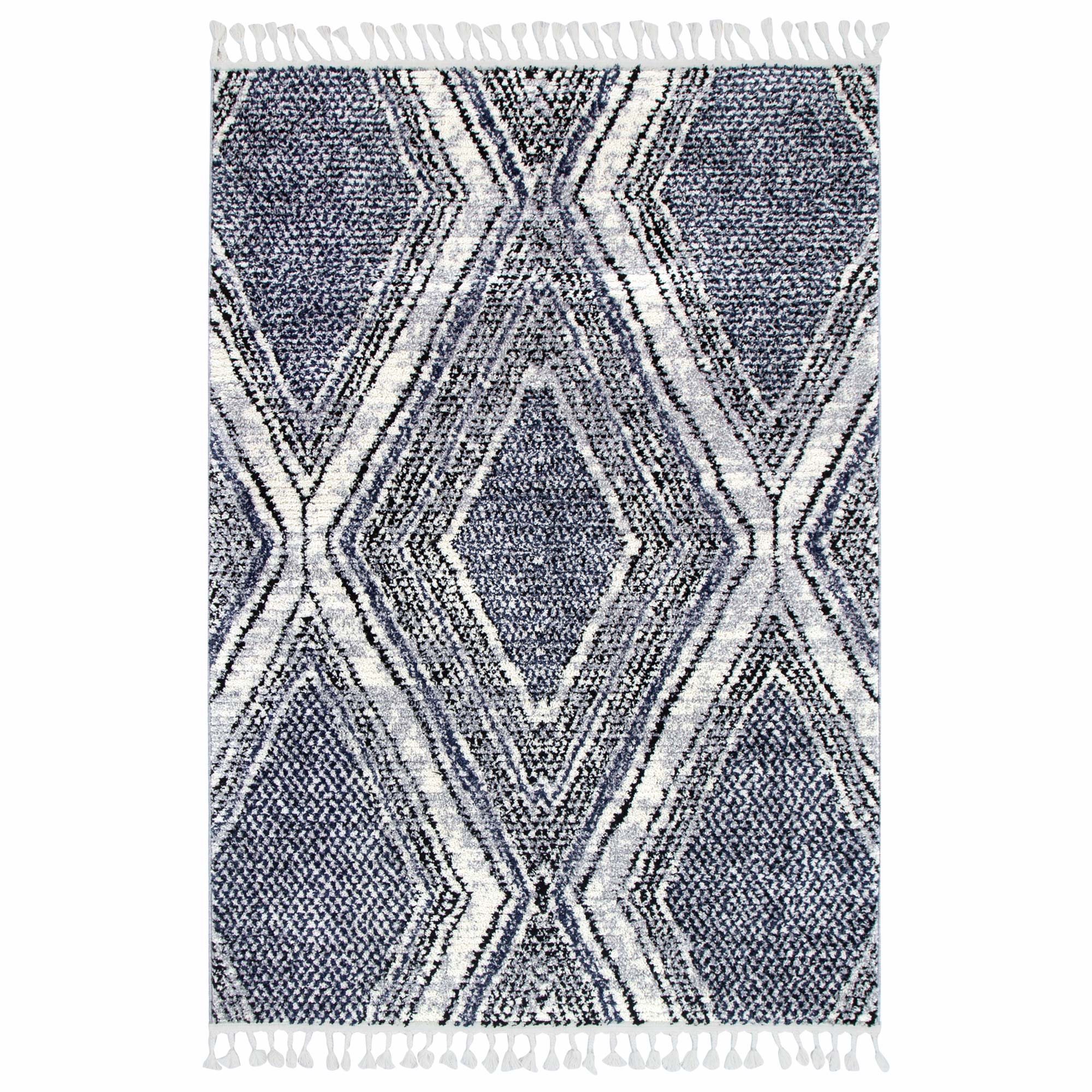 Mario Harlequin Blue Geometric Rug