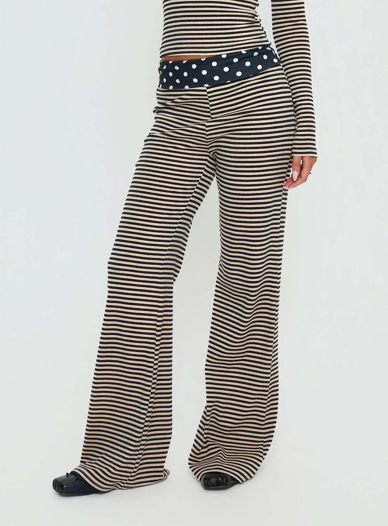 Virenna Fold Over Pants Black Multi