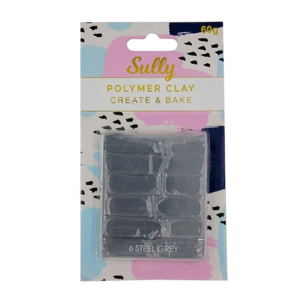 Sully Polymer Clay, Steel Grey- 60g