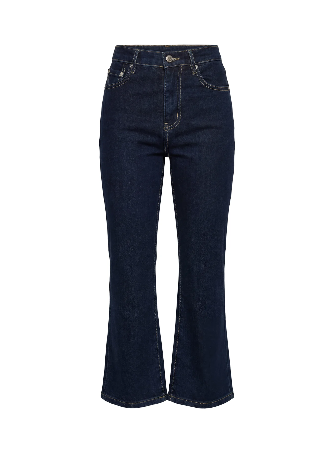 Cindee High Rise Cropped Jeans Raw Indigo