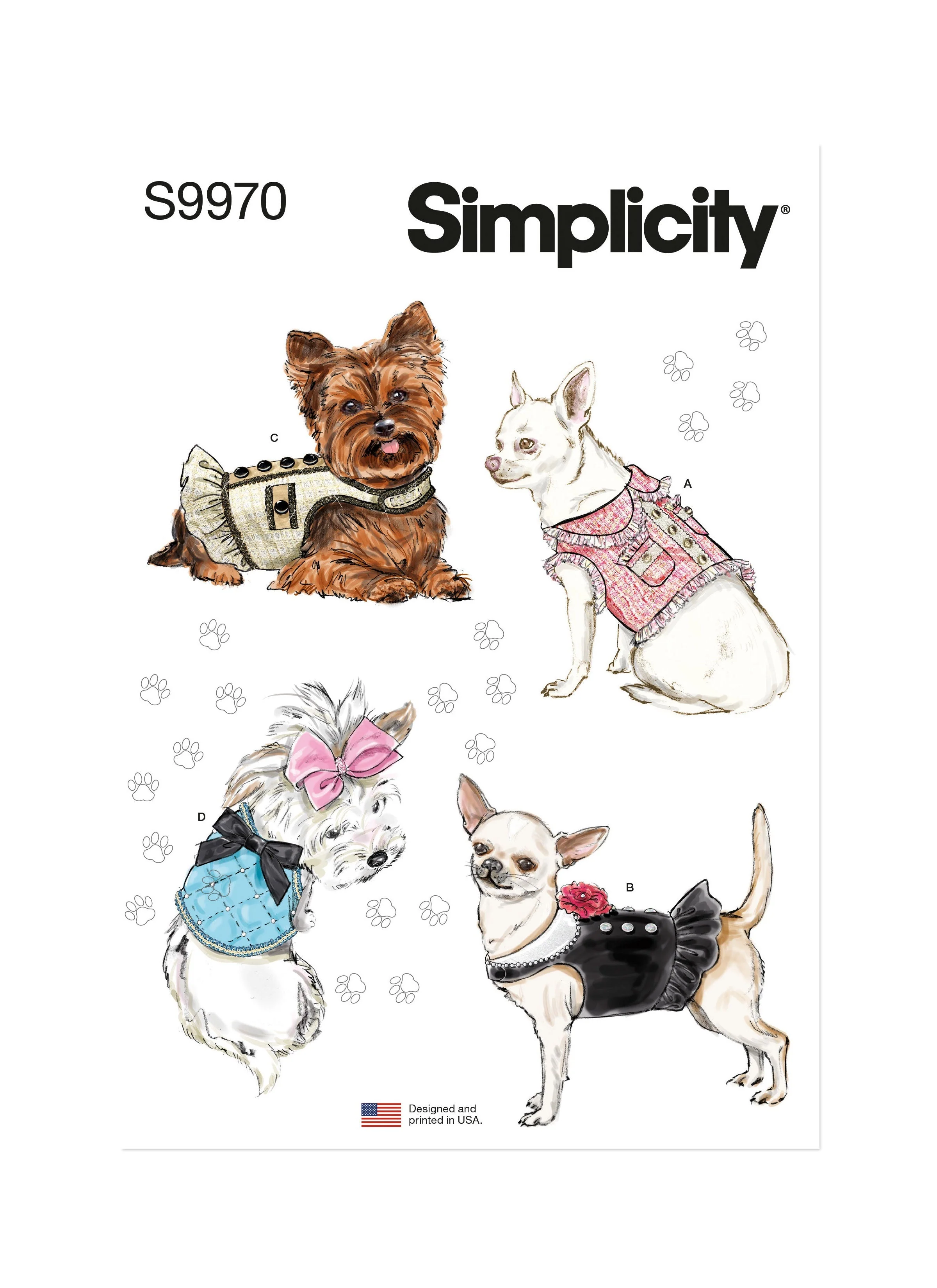Simplicity Pattern 9970 Dog Coats