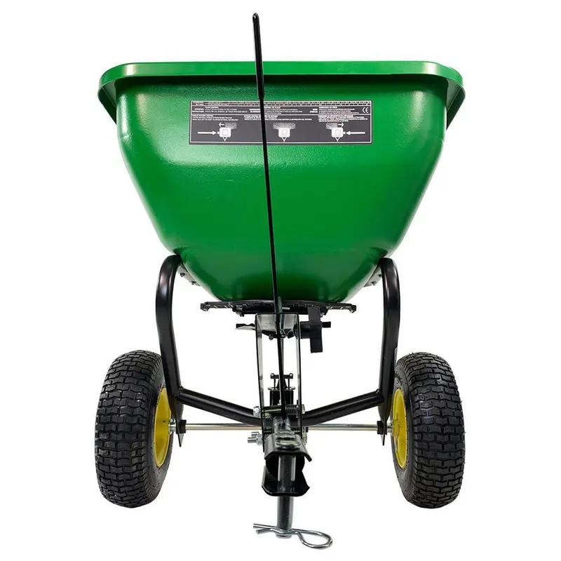 Rozsiewacz John Deere 79 kg (175 funtów) ciągniony – zbiornik ze stali nierdzewnej z polipropylenu, uniwersalna kompatybilność
