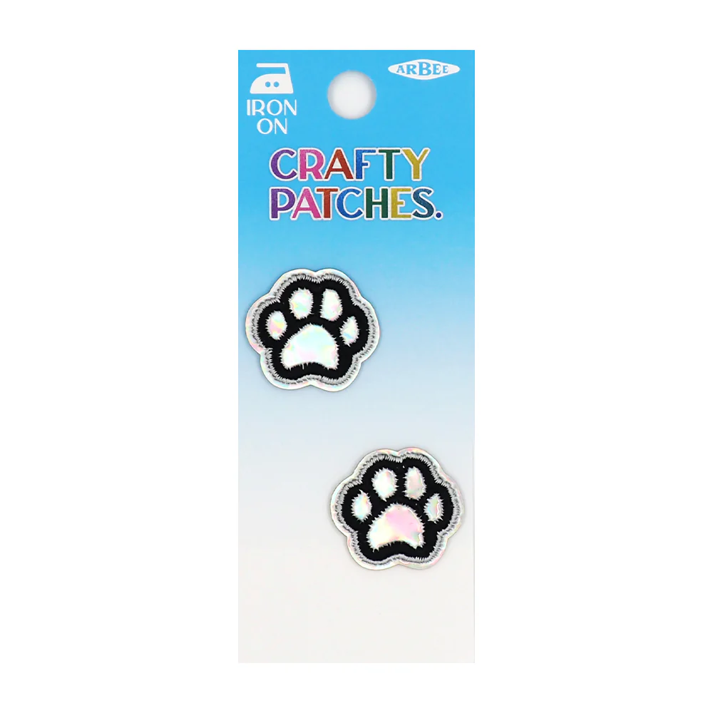 Arbee Crafty Patch, Paws- 2pc
