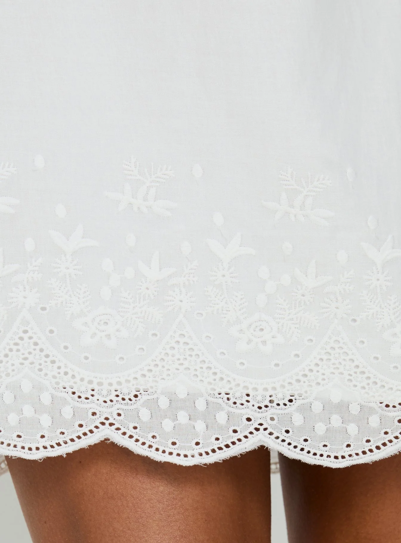 Louanna Embroidered Mini Dress White