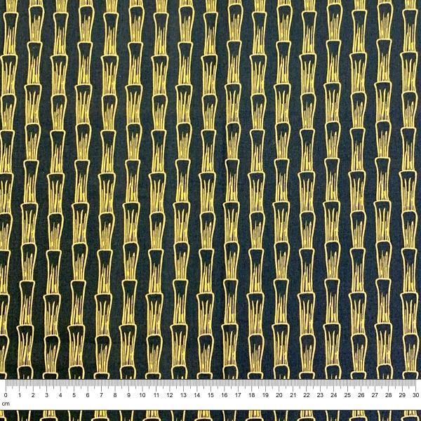 Bohemian Chic Cotton Fabric, Bamboo Print- Width 112cm
