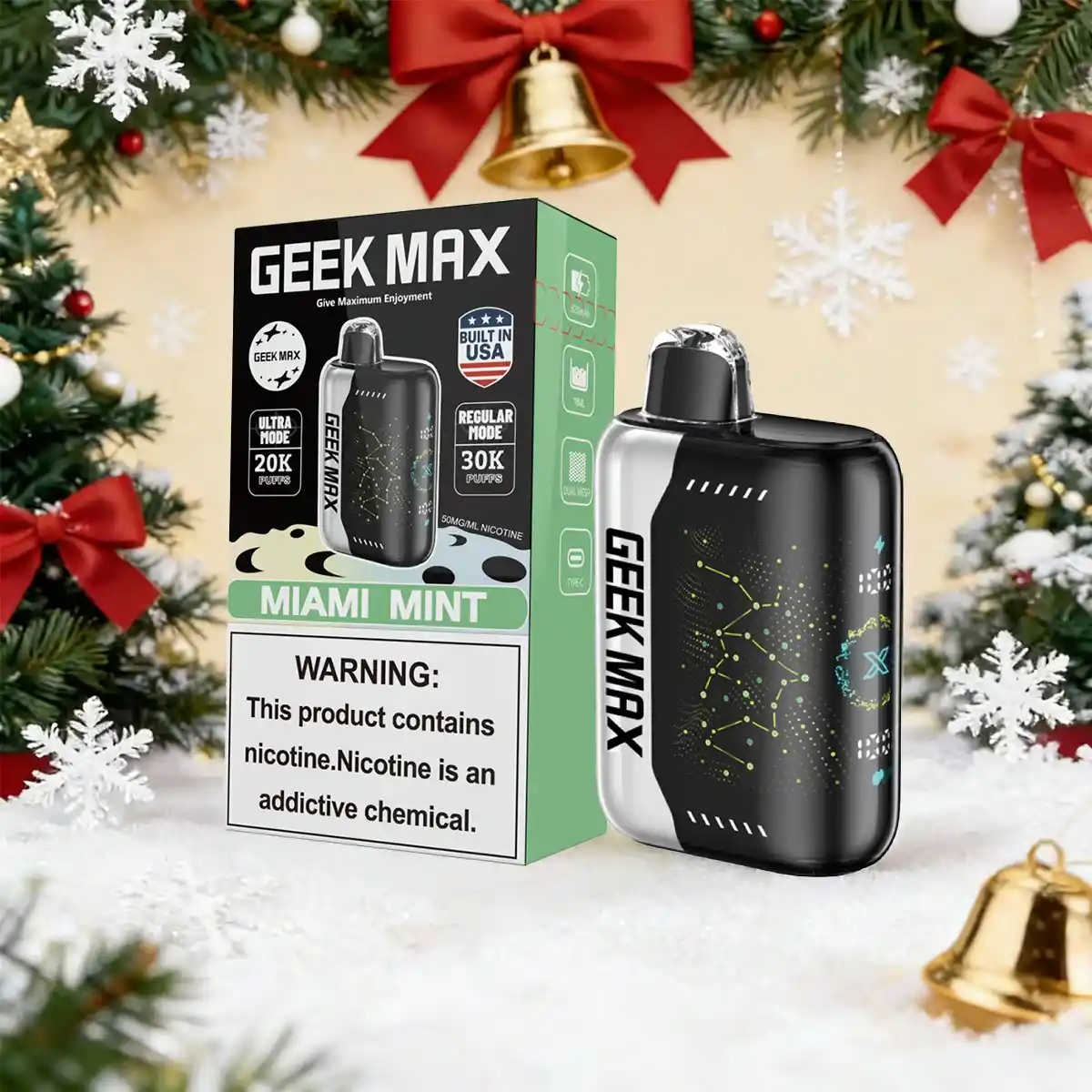 Miami Mint | Geek Max 30000 Puffs Disposable Vape - JNR VAPES OFFICIAL