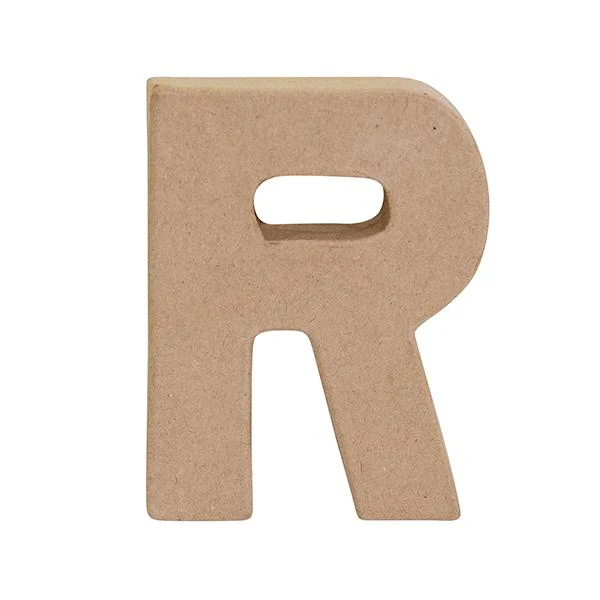 Makr Paper Mache, Small Letter R- 4 inch