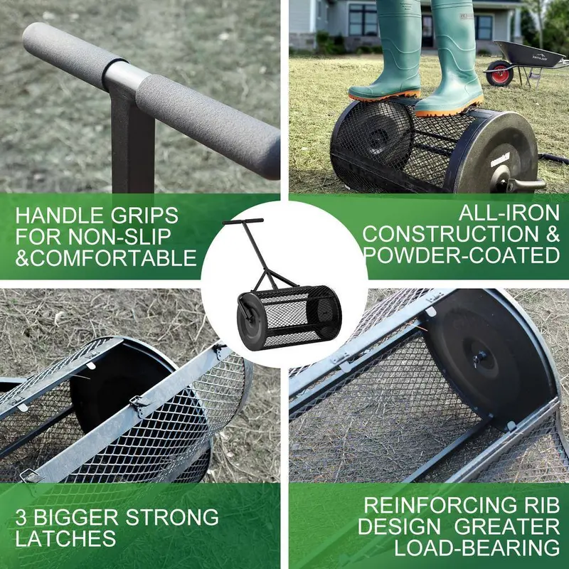 Rozrzutnik torfu i kompostu o długości 61 cm z metalowym uchwytem – SP-001-JNN
