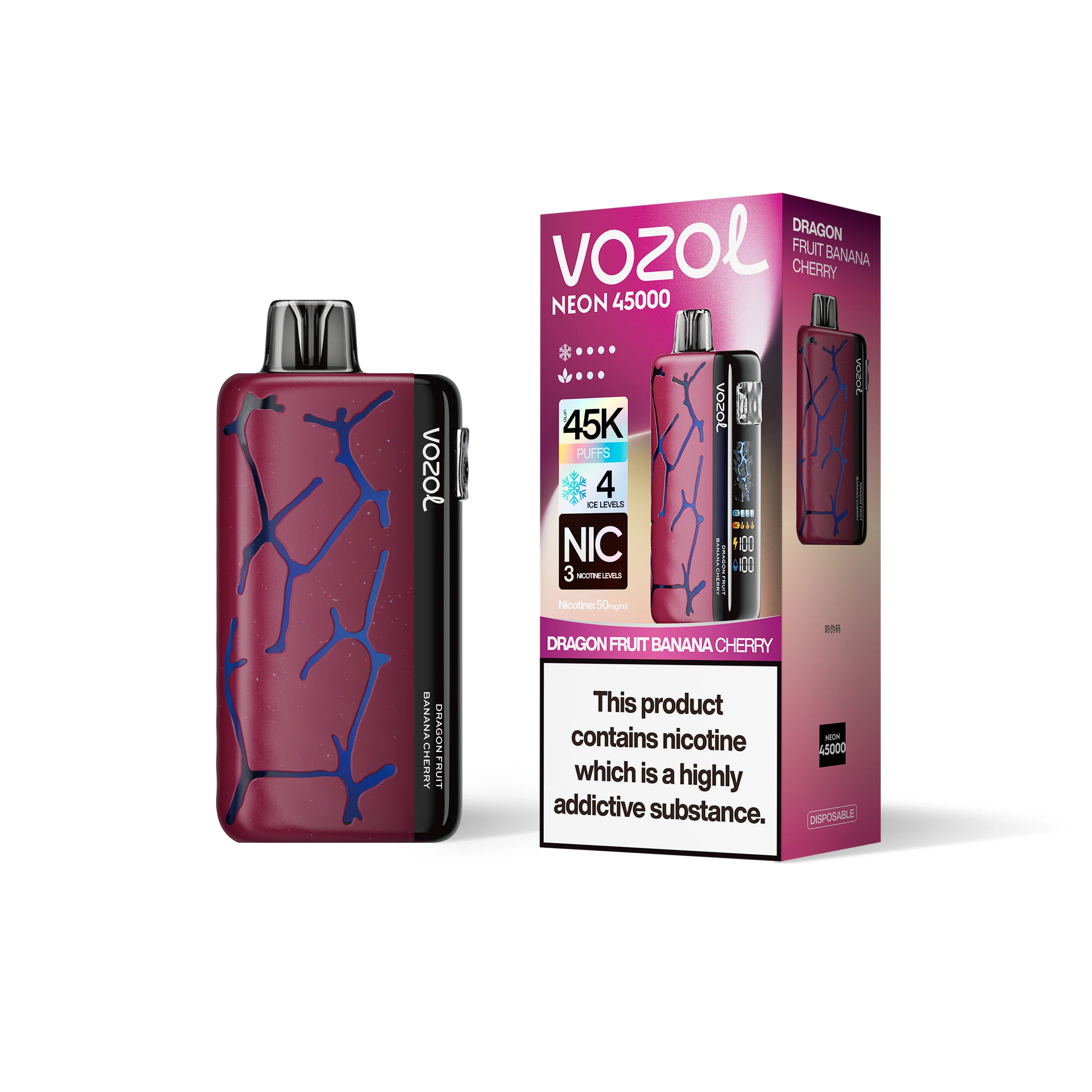 VOZOL NEON 45K wegwerpvape (alle smaken)