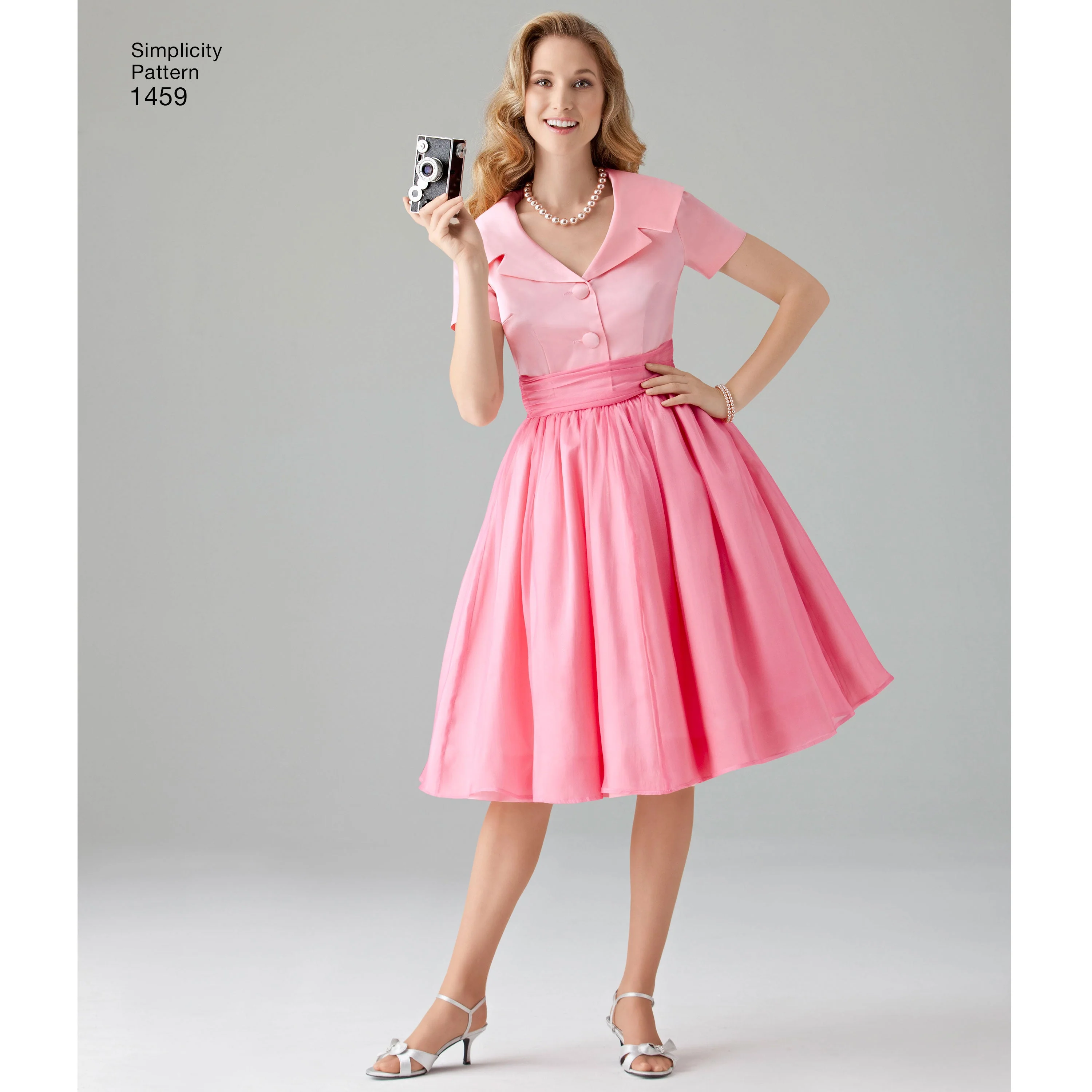 Simplicity Pattern 1459  Women's and Petite 1950's Vintage Dress