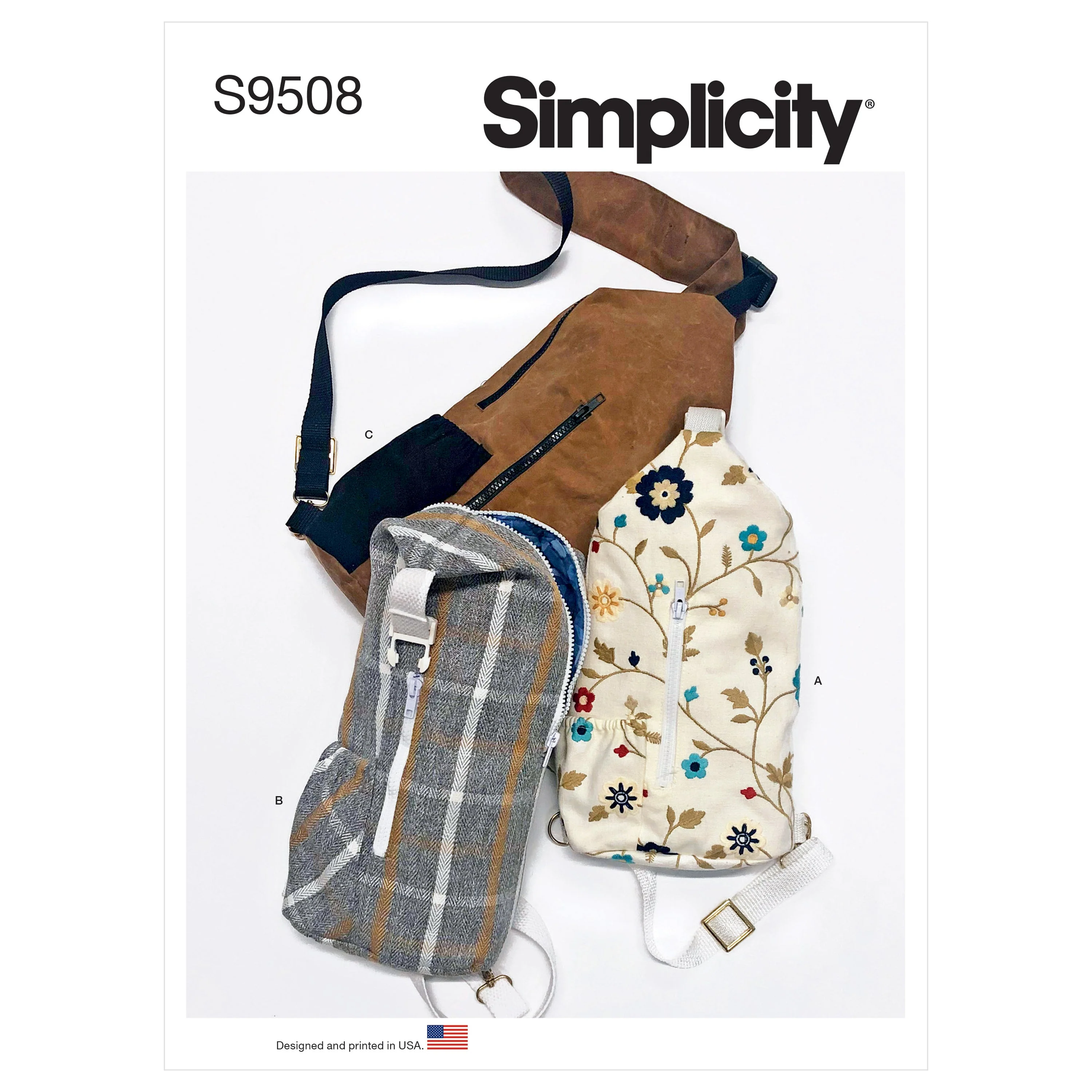 Simplicity Pattern 9508 Sling Bags In Two Sizes