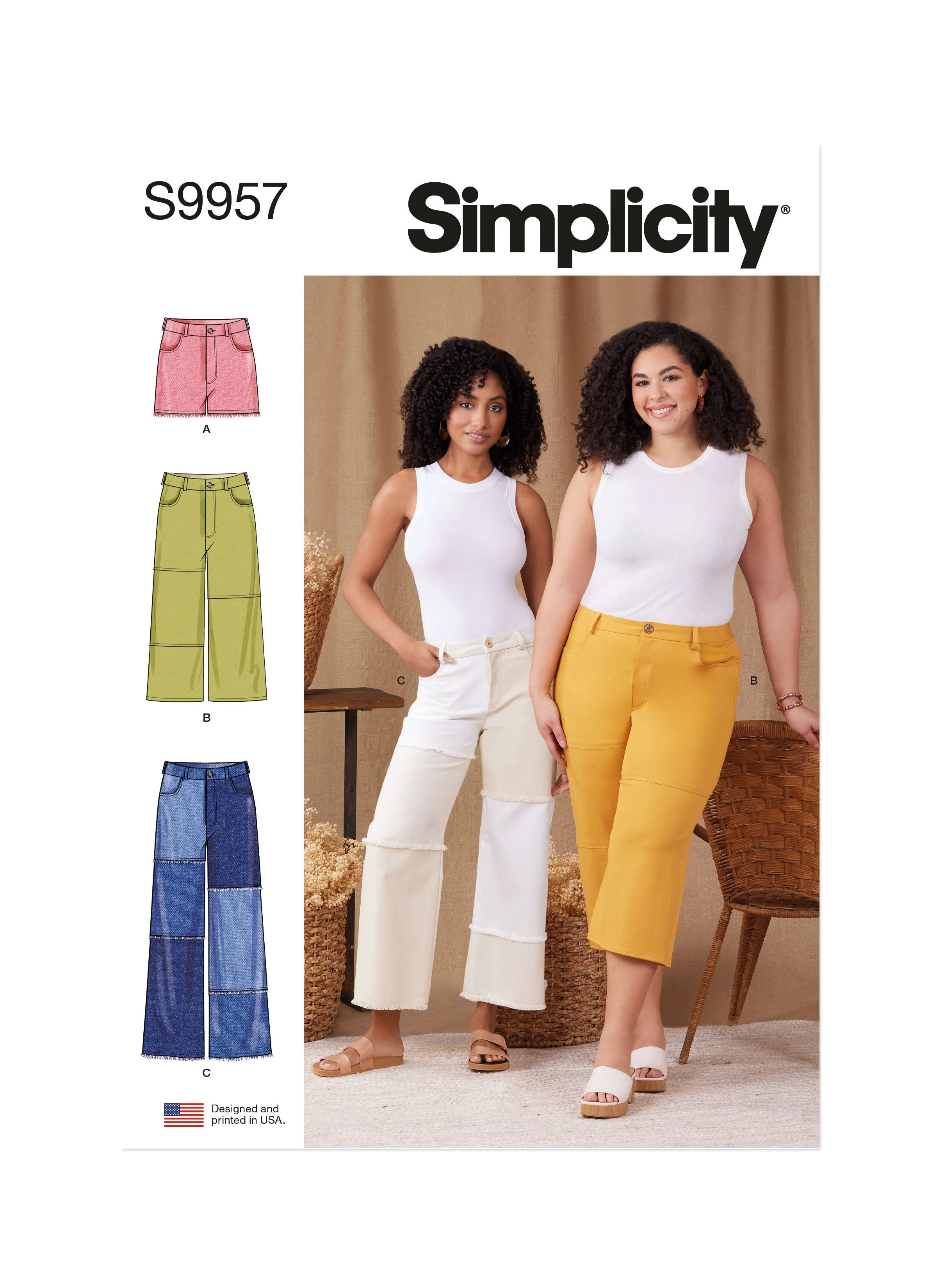 Simplicity Pattern 9957 Misses Plus Skirt Pants