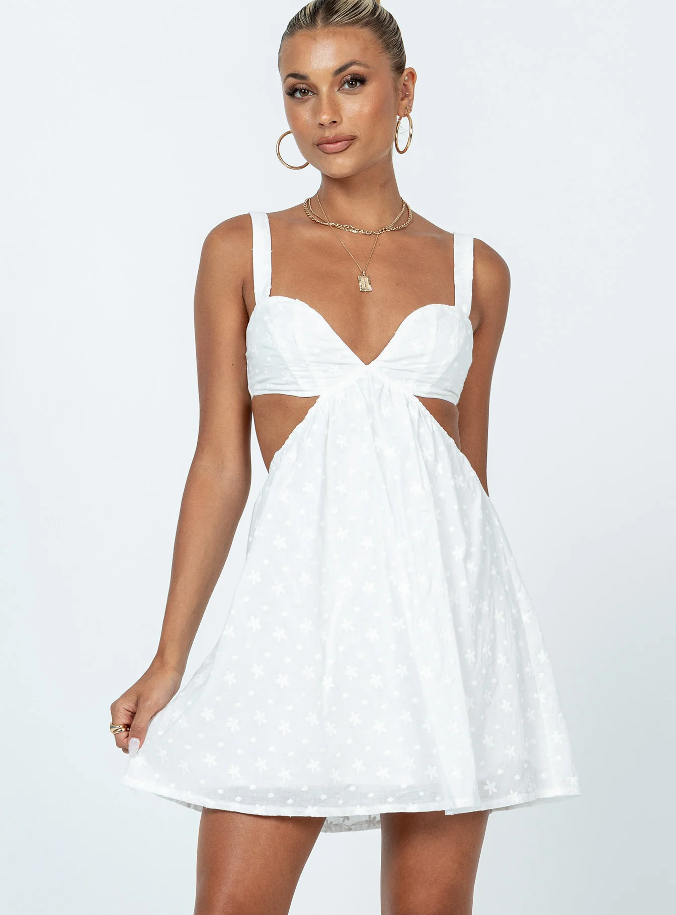 Khalia Mini Dress White