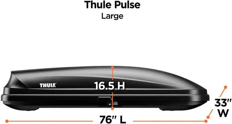 Thule Pulse Large Roof Box – aerodynamiczny i odporny na warunki atmosferyczne bagażnik dachowy, matowa czerń