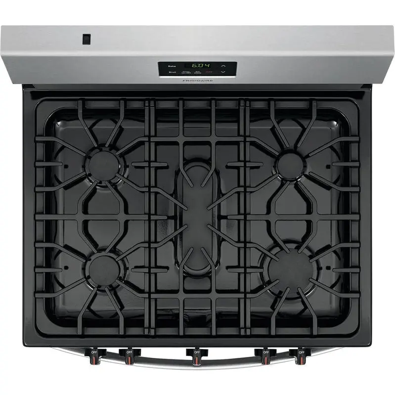 Wolnostojąca kuchenka gazowa Frigidaire 30″ – stal nierdzewna, płyta grzewcza 5-palnikowa, model FCRG3052AS