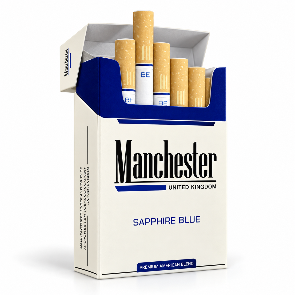 Manchester Sapphire Blue Cigarettes Carton (200 Cigarettes / 10 Packs)