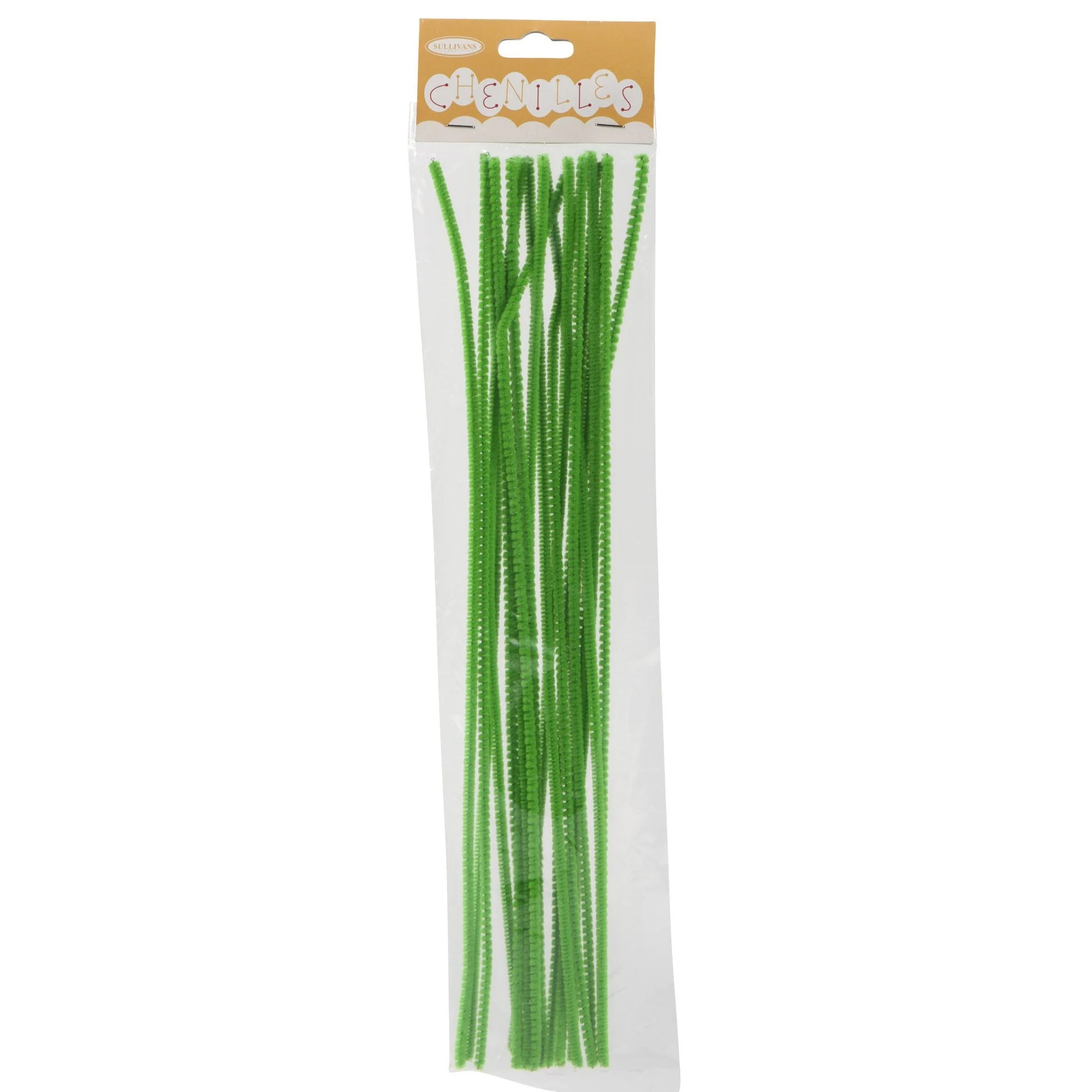 Sullivans Chenilles 20pk, Green- 3mm