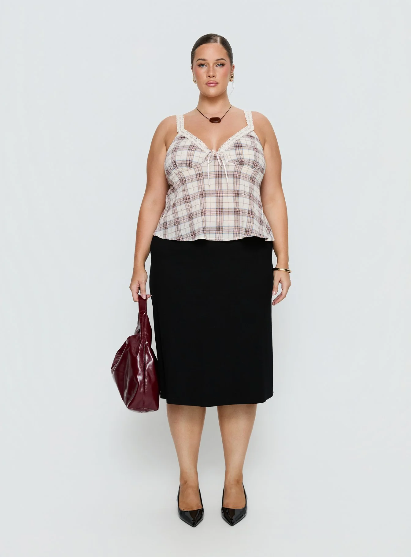 Baseline Rib Midi Skirt Black Curve