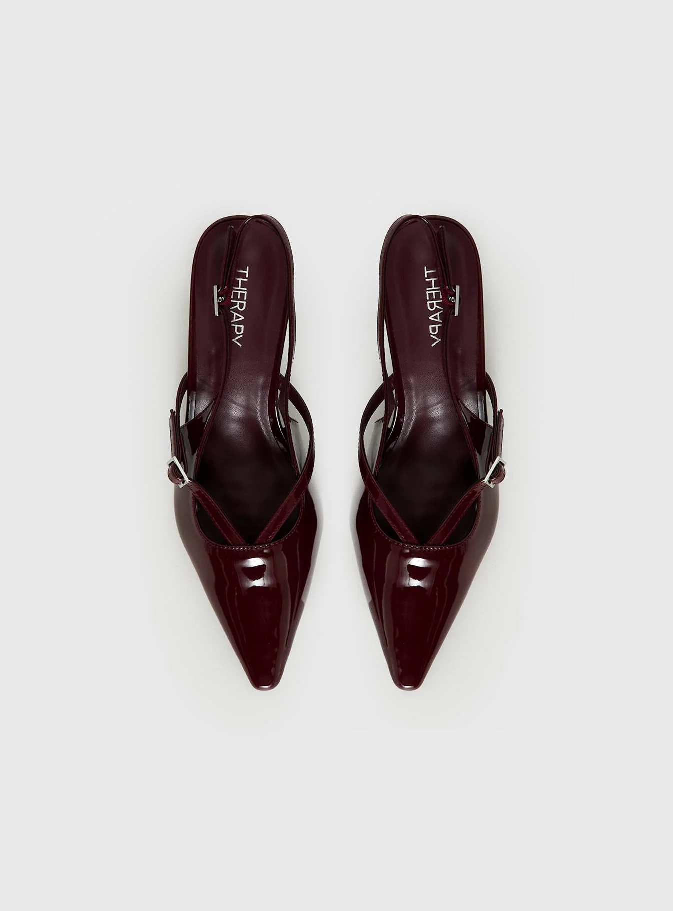 Therapy Irving Slingback Heels Burgundy
