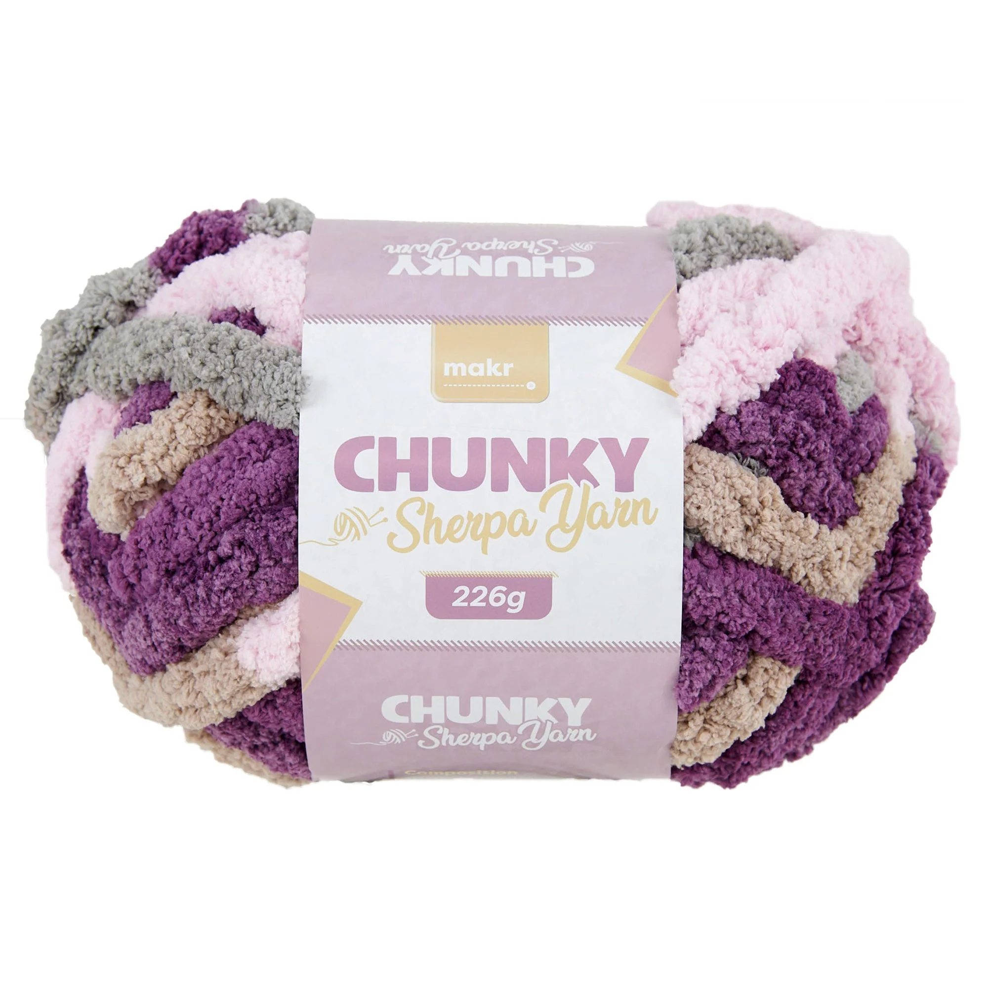 Makr Chunky Sherpa Crochet & Knitting Pattern Yarn