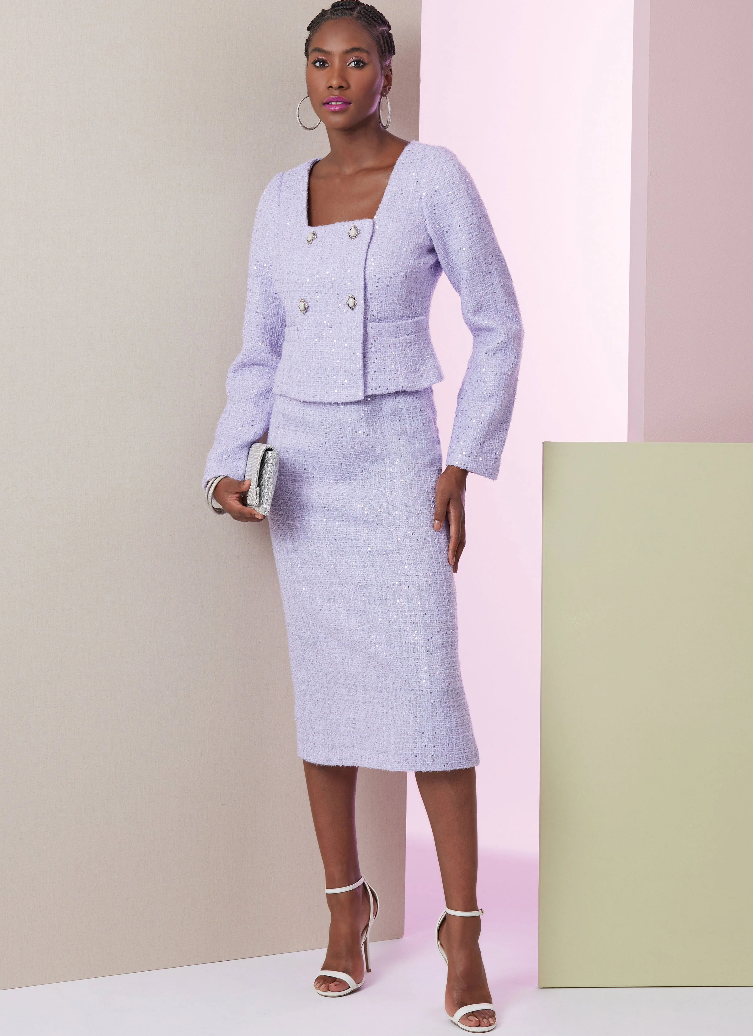 Vogue Pattern V2017 Misses' Jacket in Two Lengths, Skirt and Pants