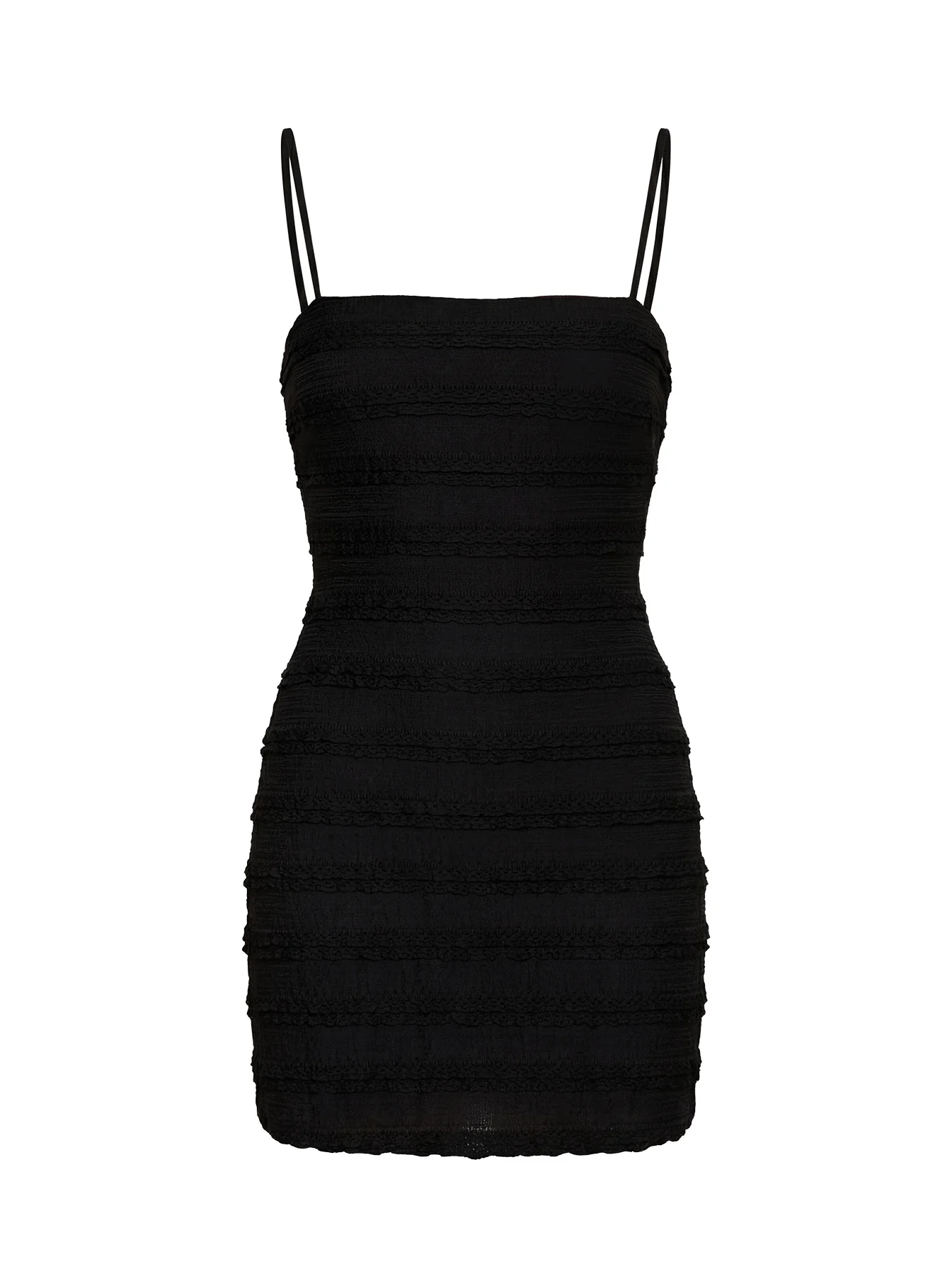 Sylvana Textured Mini Dress Black