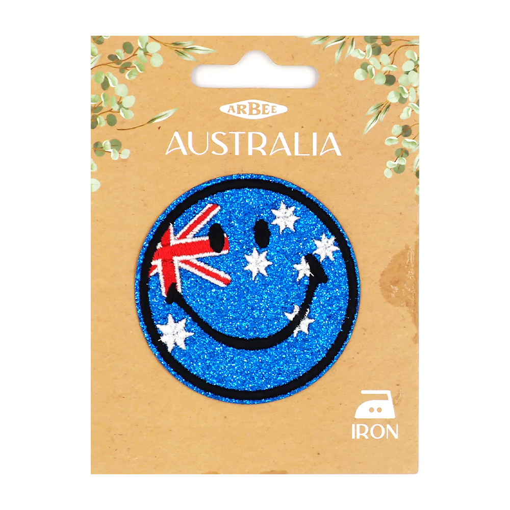 Arbee Crafty Patch, Smile Glitter Flag- 1pc
