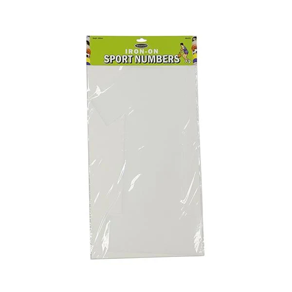 Iron On Number 1, White- 30cm