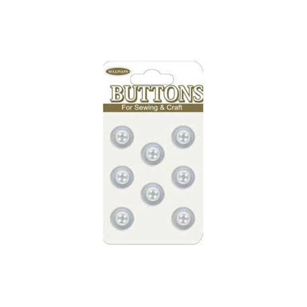 Sullivans Plastic Button, Frosted- 10 mm