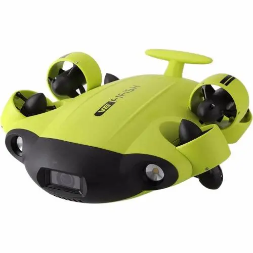 Dron podwodny V6 4K UHD – maksymalna głębokość 100 metrów, obiektyw szerokokątny 162°, napęd sześcioodrzutowy i oświetlenie LED o mocy 4000 lumenów