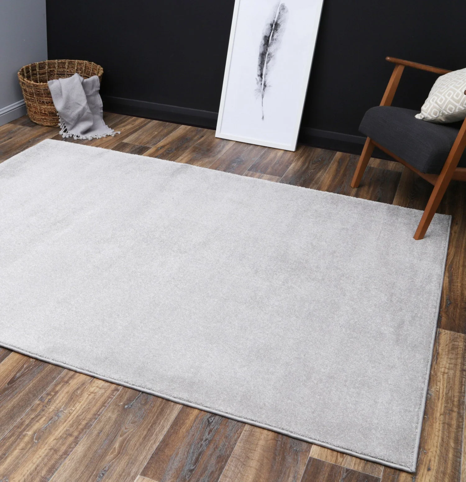 Lissa Silver Plush Rug
