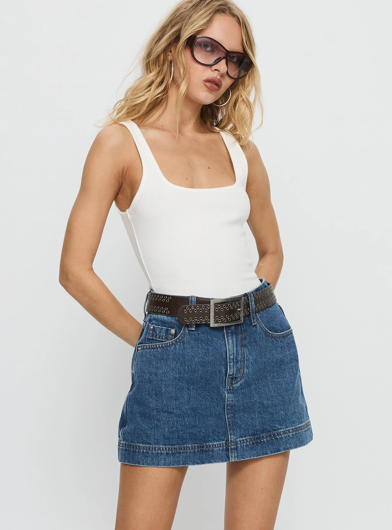Gazelle Denim Skort Mid Wash Petite