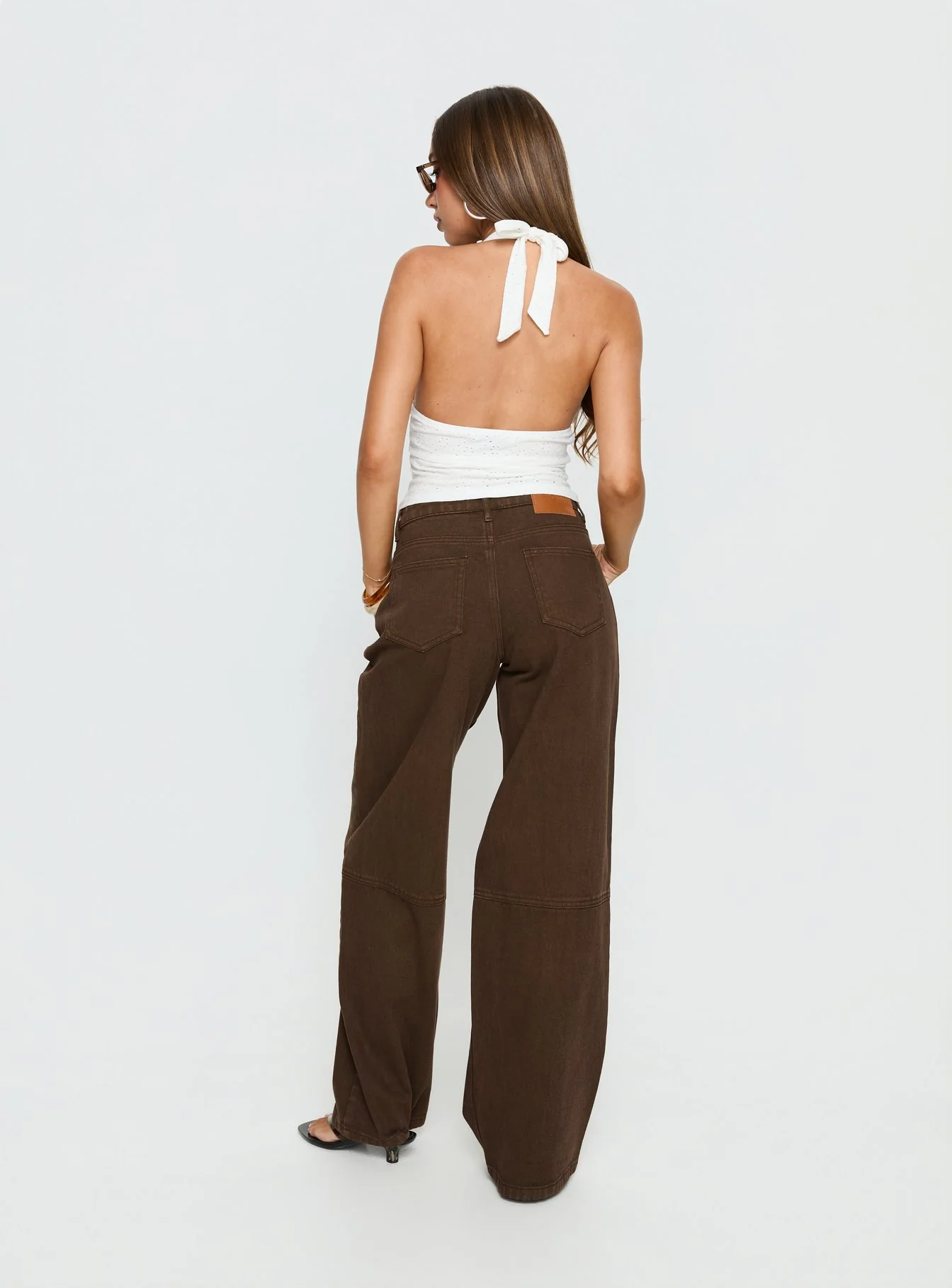 Lando Low Rise Straight Leg Jeans Chocolate