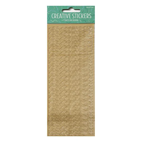 Arbee Stickers, Numbers Position Gold