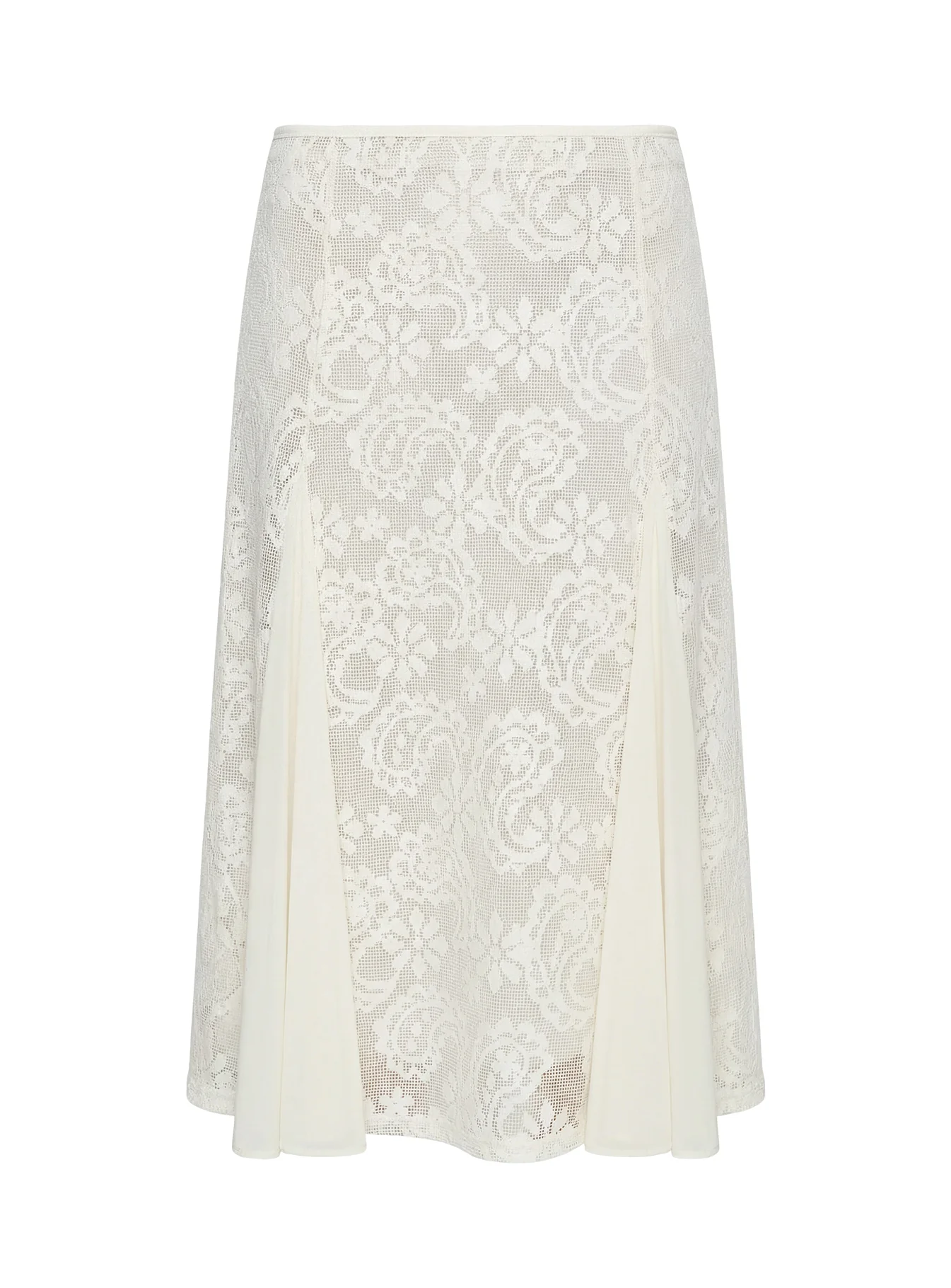 Quani Lace Midi Skirt Cream