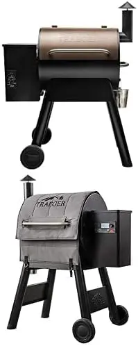 Grill i wędzarnia na pellet drzewny Traeger Pro 22, zapłon elektryczny, kompatybilny z WiFIRE™, wykończenie w kolorze brązowym