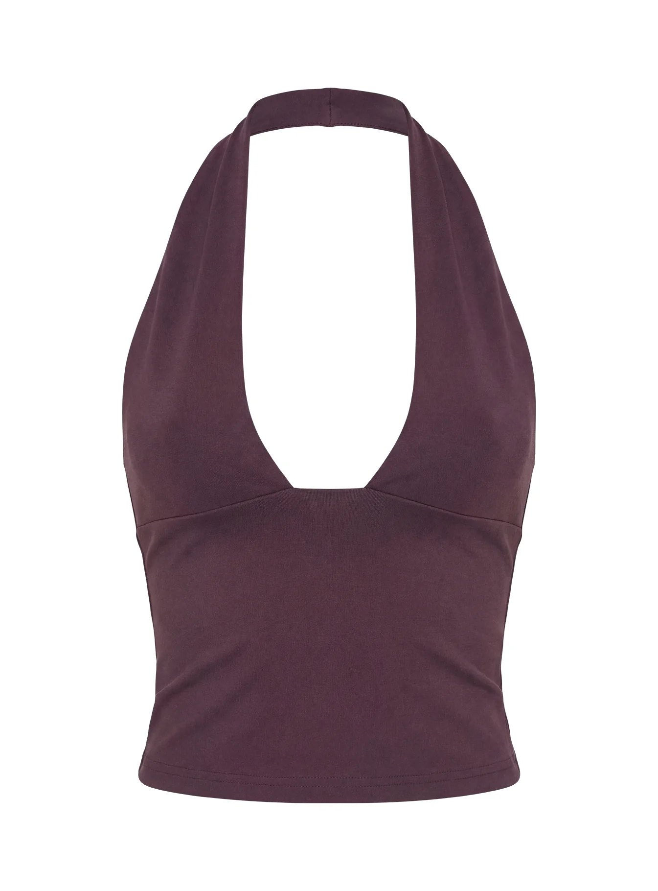 Daily Define Halter Tank Top Aubergine