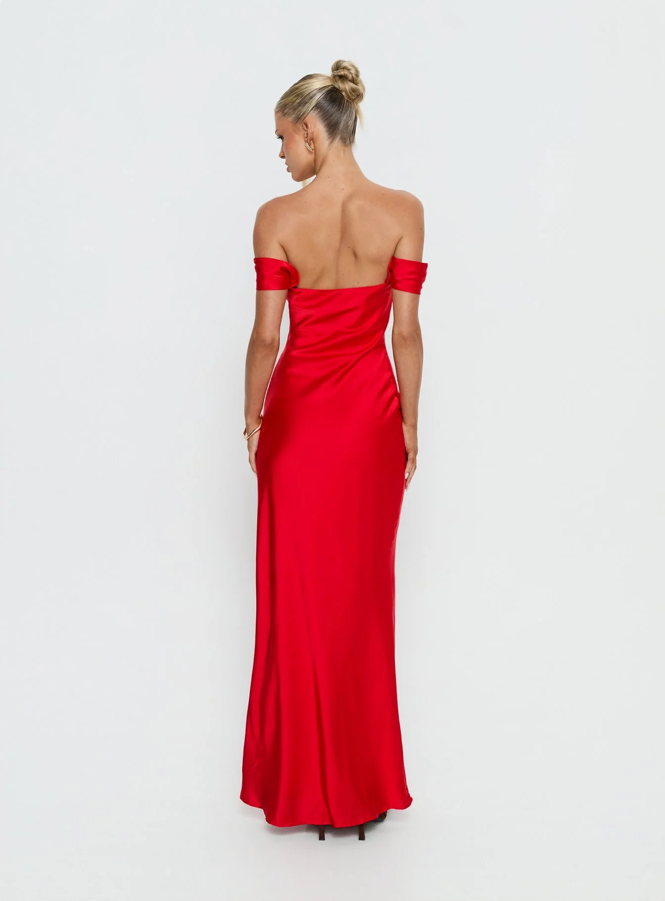 Azura Off The Shoulder Maxi Dress Red