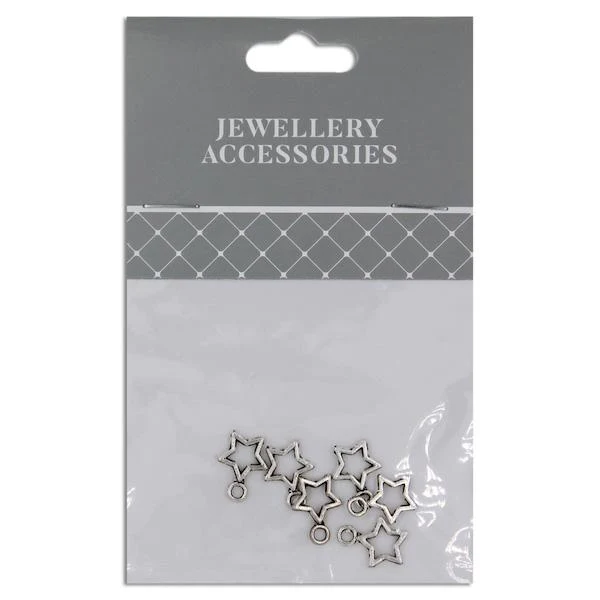 10x12mm Star Charm, 6pc- Sullivans