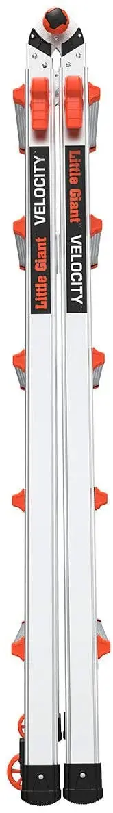 Drabina aluminiowa regulowana, 6,7 m długości — udźwig 136 kg, seria Velocity