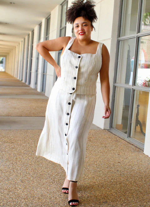 McCall's Pattern ME2107 Misses' and Miss Petite Top and Skirt in Two Lengths