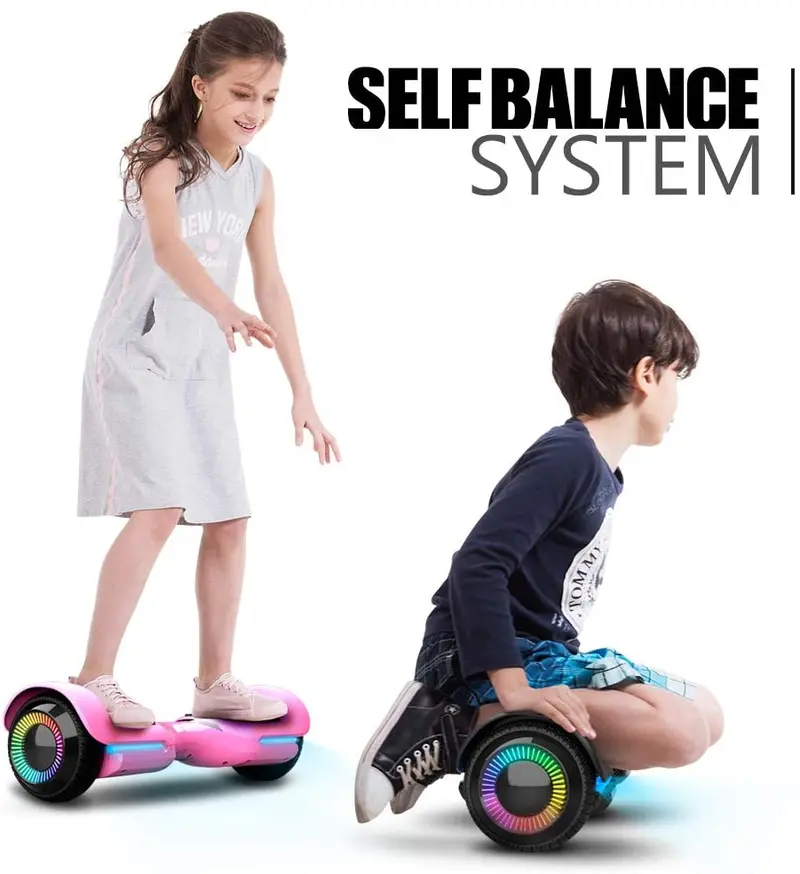 6,5-calowy inteligentny hoverboard z głośnikiem Bluetooth, sterowaniem za pomocą aplikacji i certyfikatem UL2272