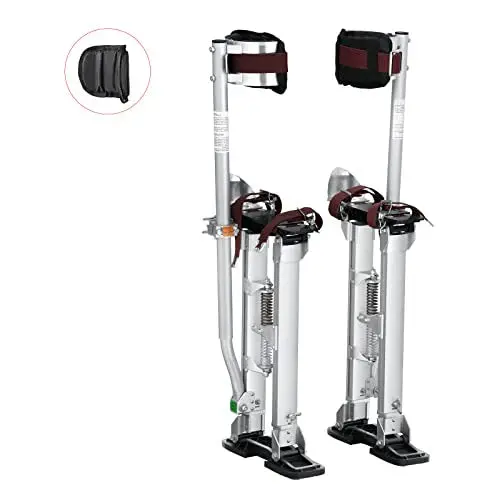 VEVOR Regulowane aluminiowe stojaki narzędziowe, 45-76 cm, z ochronną podkładką na kolana i solidną aluminiową ramą, nośność 103 kg, idealne do suchej zabudowy i malowania