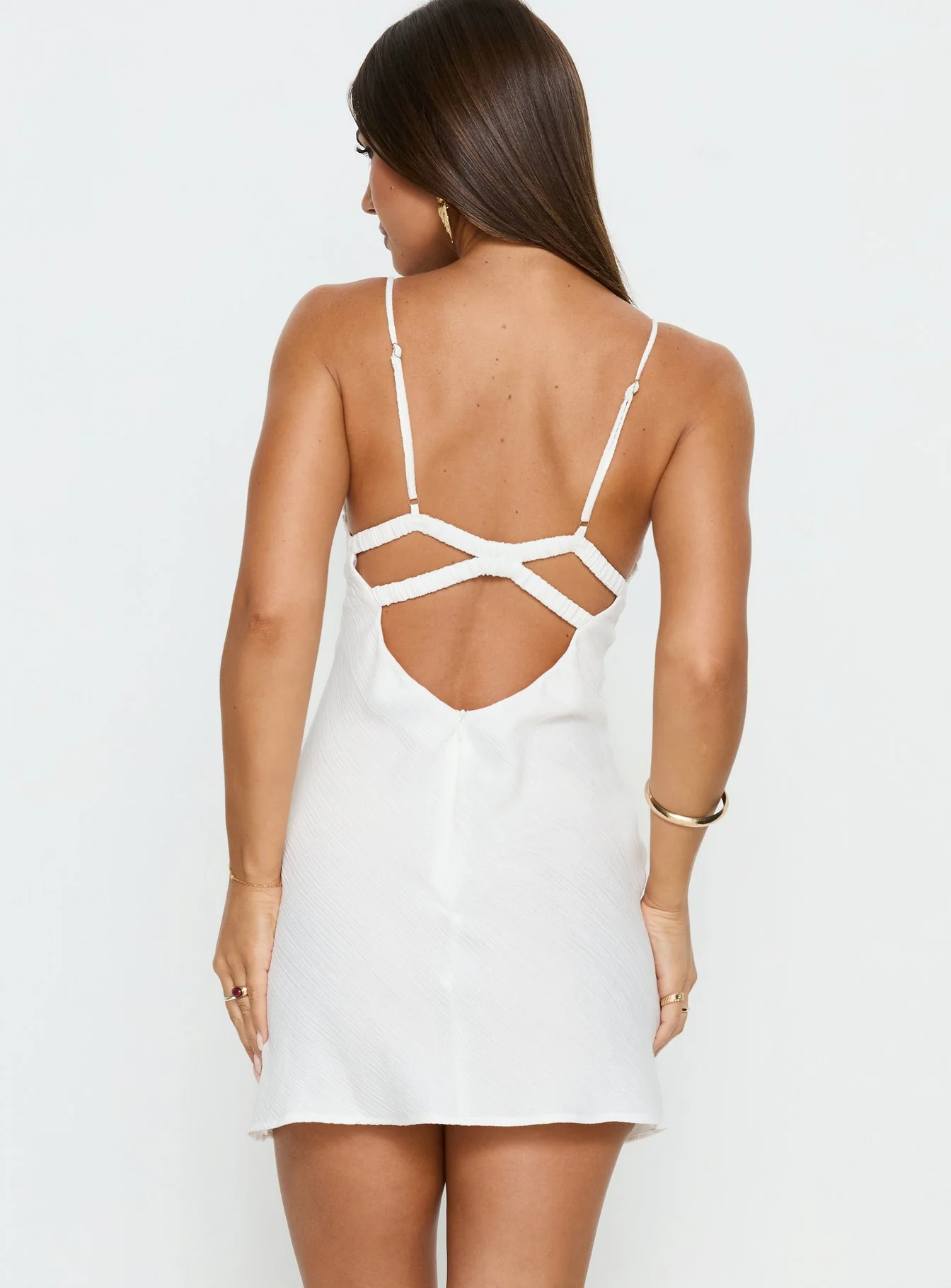 Makaia Balconette Mini Dress White