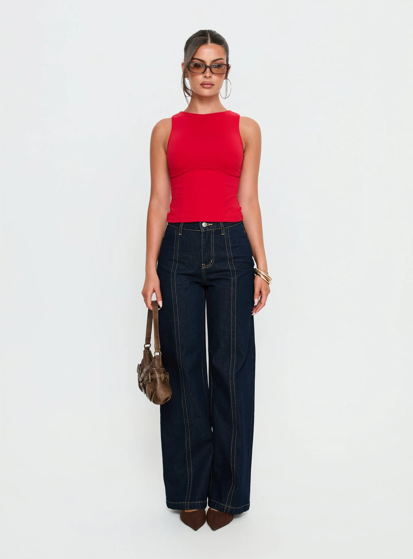Cadance High Rise Straight Leg Jeans Indigo