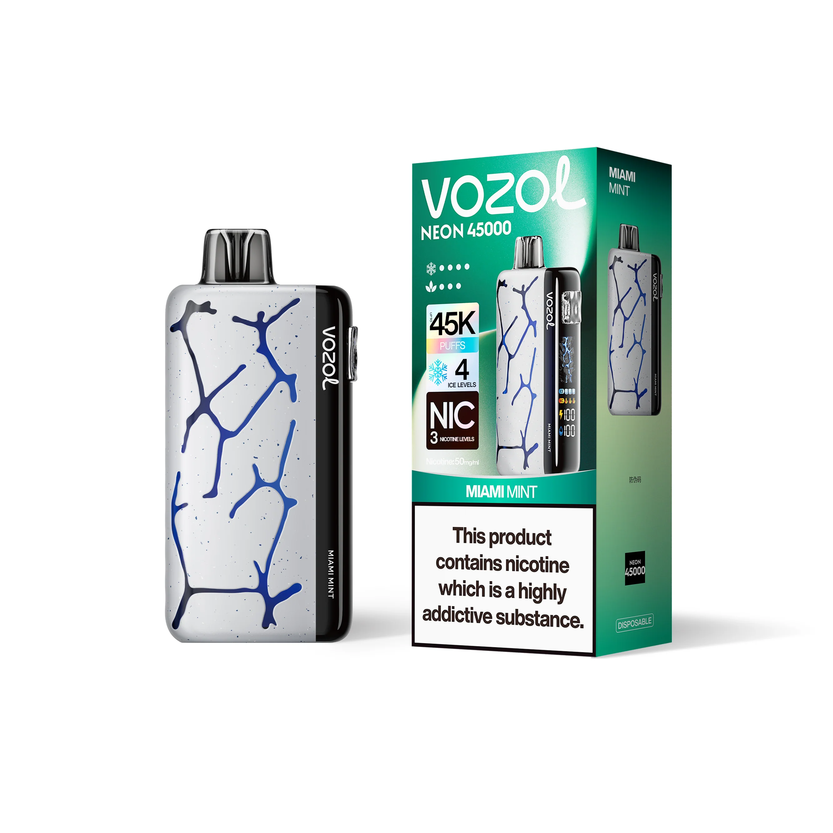 VOZOL NEON 45K wegwerpvape (alle smaken)